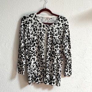 ❤️ black and white Merona leopard cardigan size extra large xl